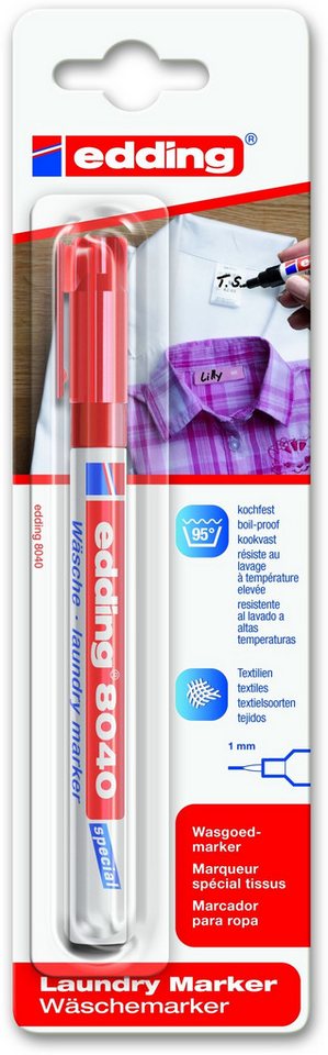 Thumbnail - edding Marker Wäschemarker edding 8040 rot