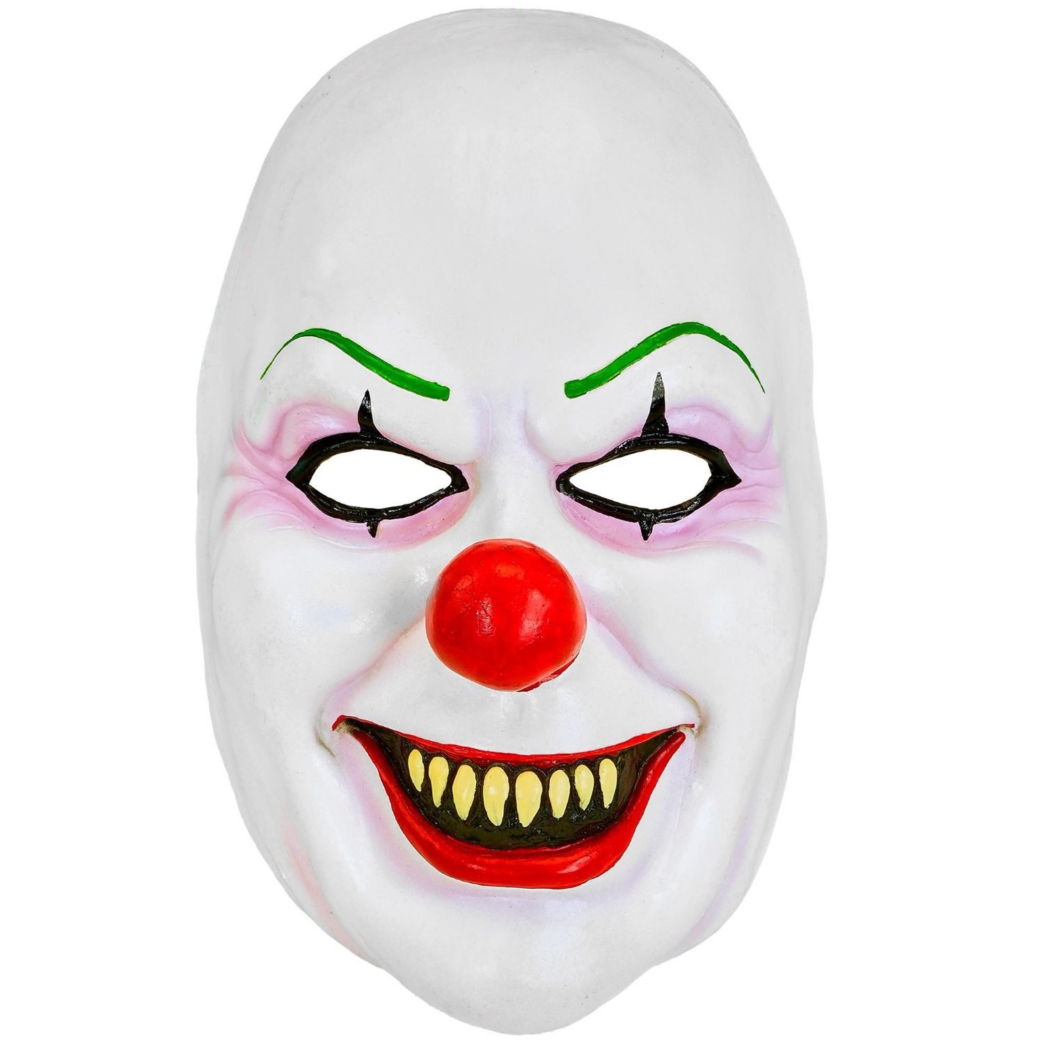 Widmann S.r.l. Verkleidungsmaske Halloween Maske 'Killer Clown', Weiß