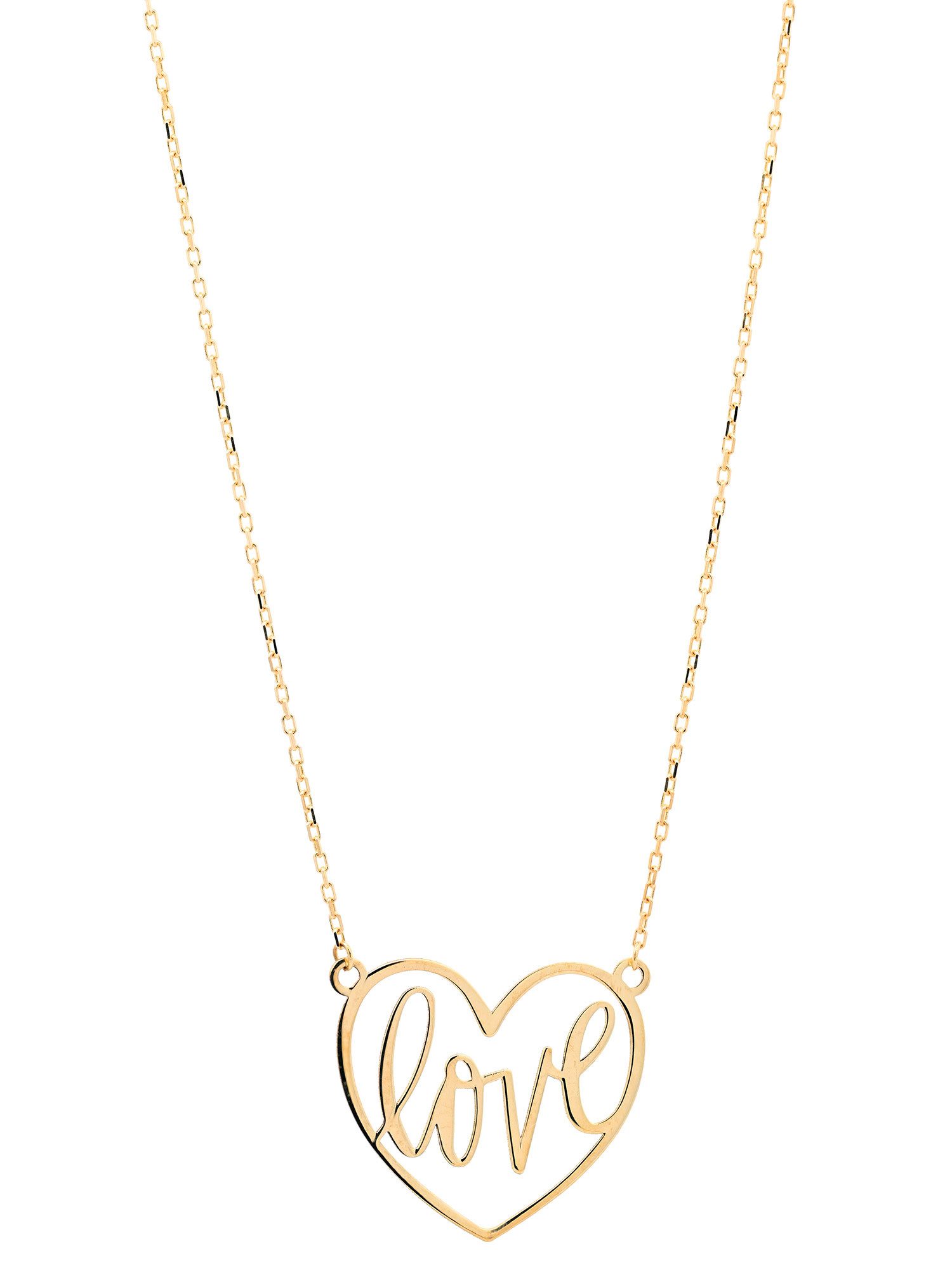 Goldkette Goldkette Collier Kette Halskette Love massiv 375-9 Karat Gold