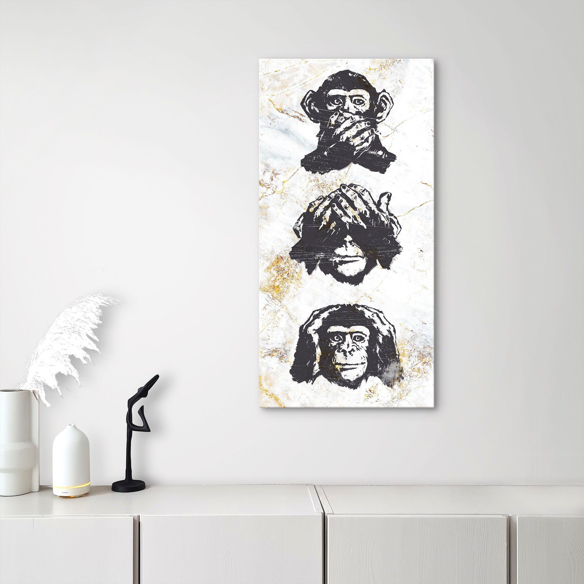 Leonique Leinwandbild Affen, Tiere (1 St), auf Holzrahmen gespannt günstig online kaufen