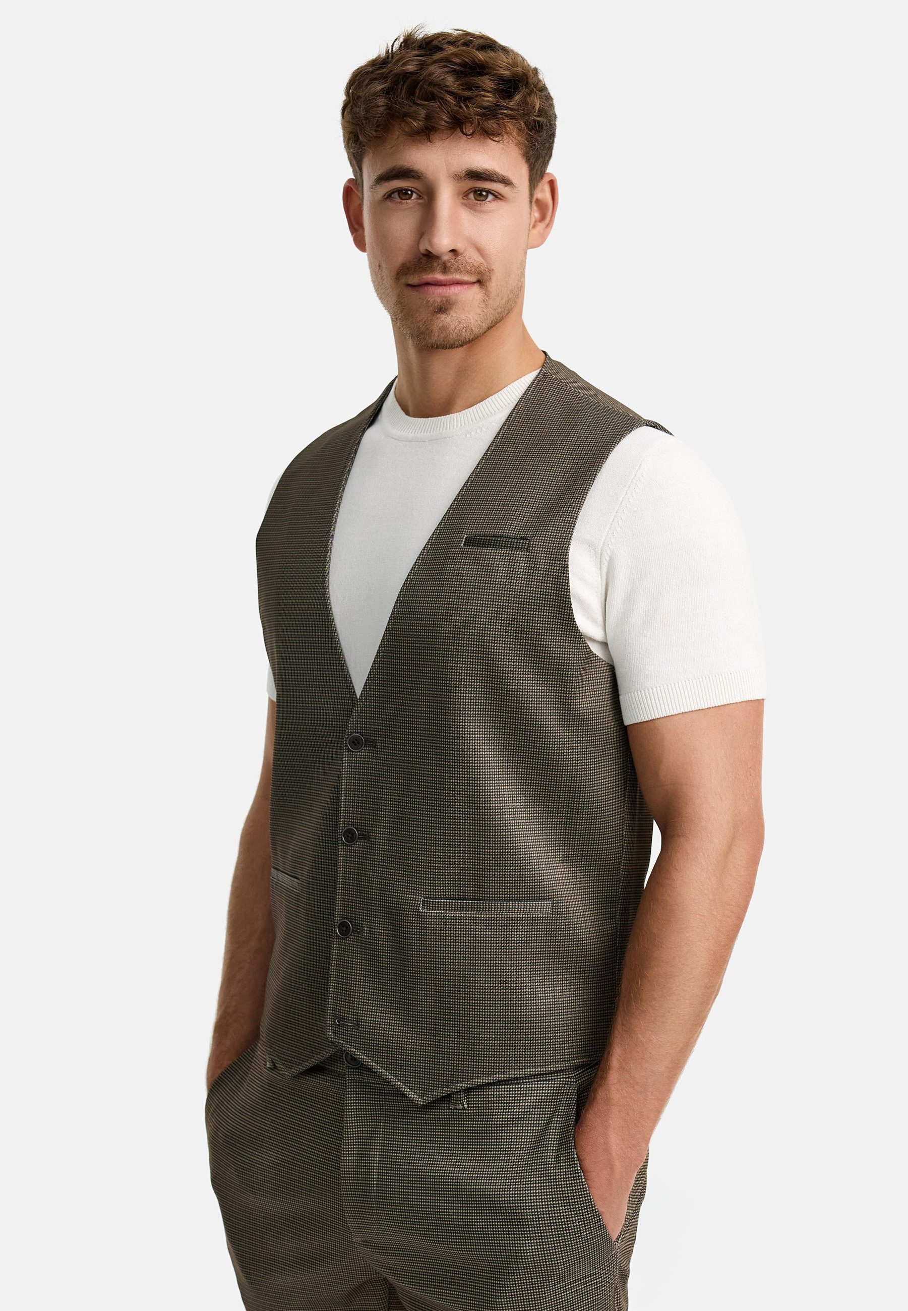 JEFF Anzugweste Herren JFChris Anzug Weste Herrenweste Elegante Weste im zeitlosen Design – Bild 3 von 5