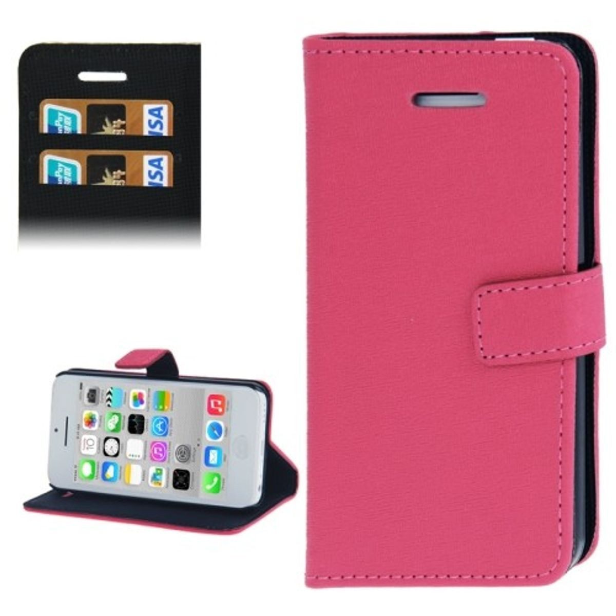König Design Handyhülle Apple iPhone 5c, Apple iPhone 5c Handyhülle Backcover Rosa