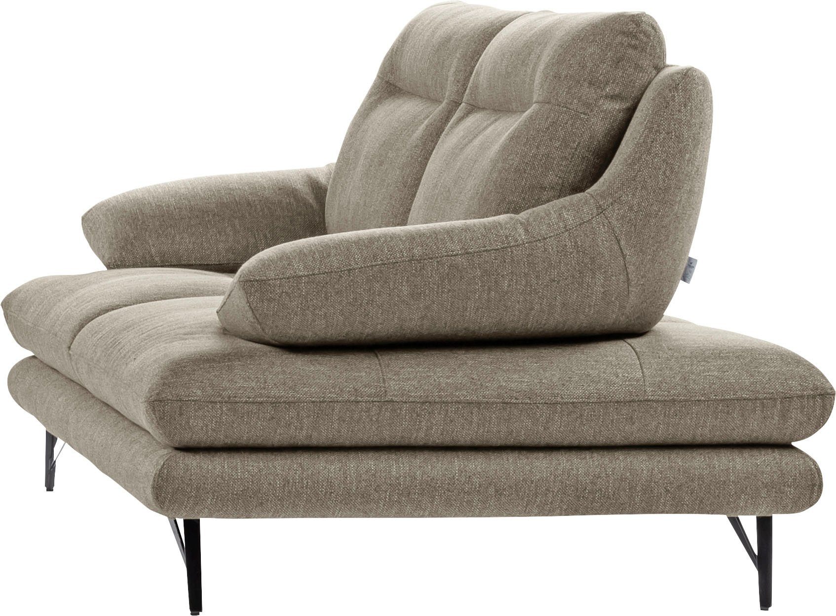 CALIA ITALIA 2,5-Sitzer Cezanne, elegant und bequem, aufwendige Detailverarbeitung, im Strukturbezug, wahlweise mit Sitztiefenverstellung