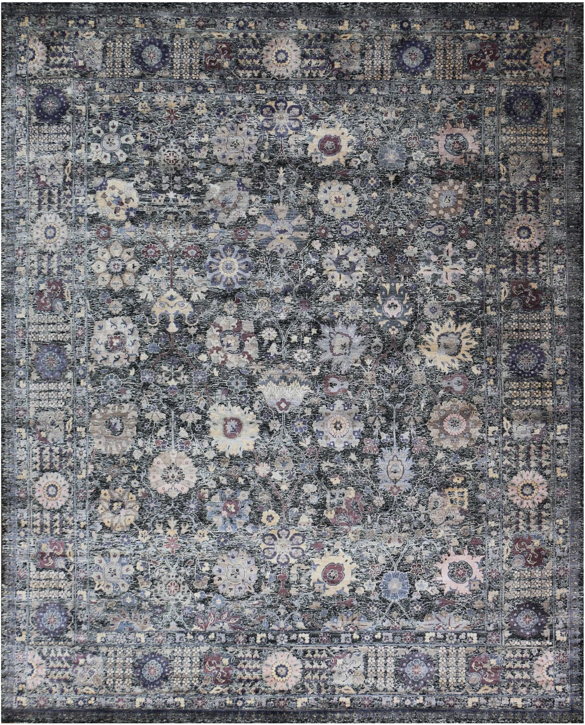 Nain Trading Designteppich Sadraa 304x428 Handgeknüpfter Moderner Orientteppich / Designteppich, rechteckig, Höhe: 12 mm
