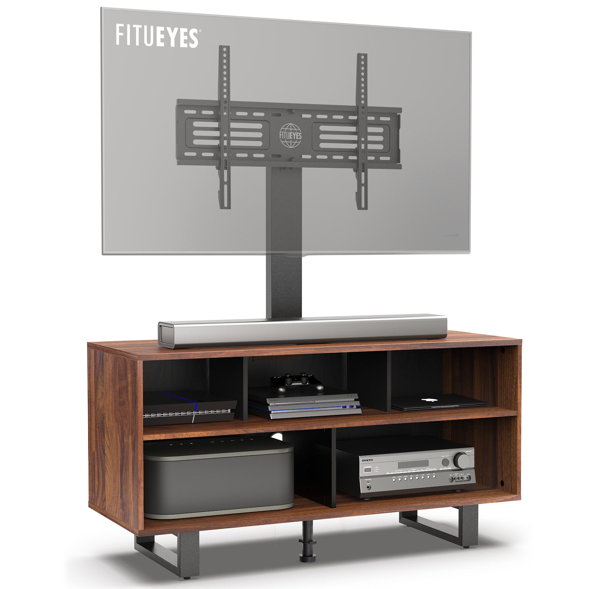 FITUEYES TV-Ständer, (bis 70 Zoll, TV Schrank, höhenverstellbar, schwenkbar, bis 50kg)