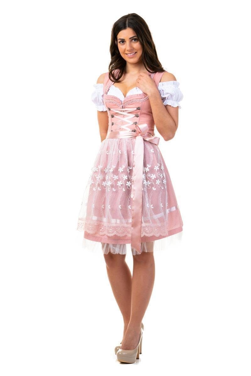 Trachtl Dirndl DIRNDL TRACHTENKLEID DAMEN SARAH IN ROSA 3.TLG günstig online kaufen