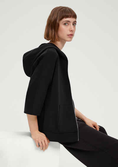 s.Oliver Sweatjacke Sweatshirt-Jacke mit Modal