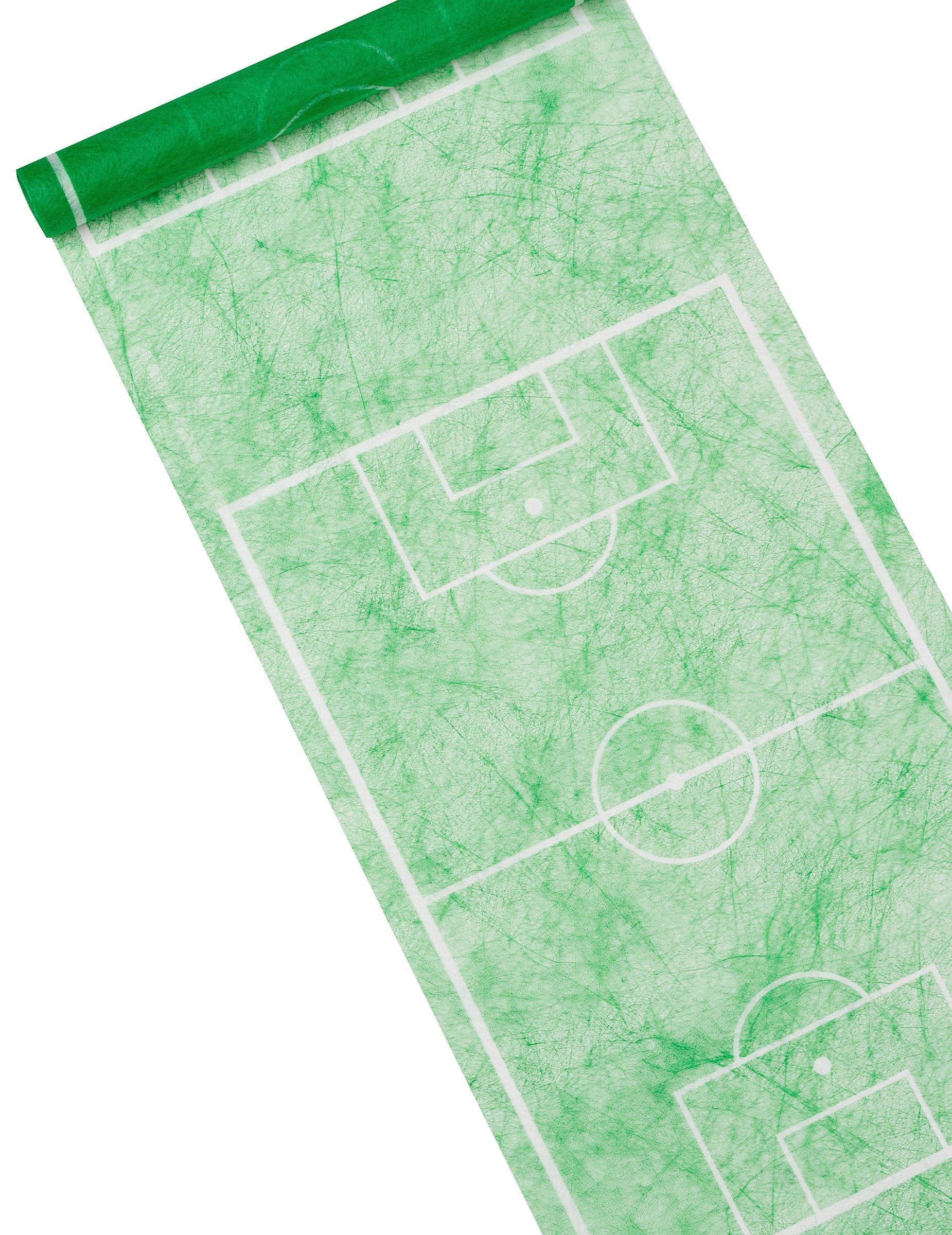 santex Kostüm Fussball-Spielfeld-Tischläufer grün-weiß 5m