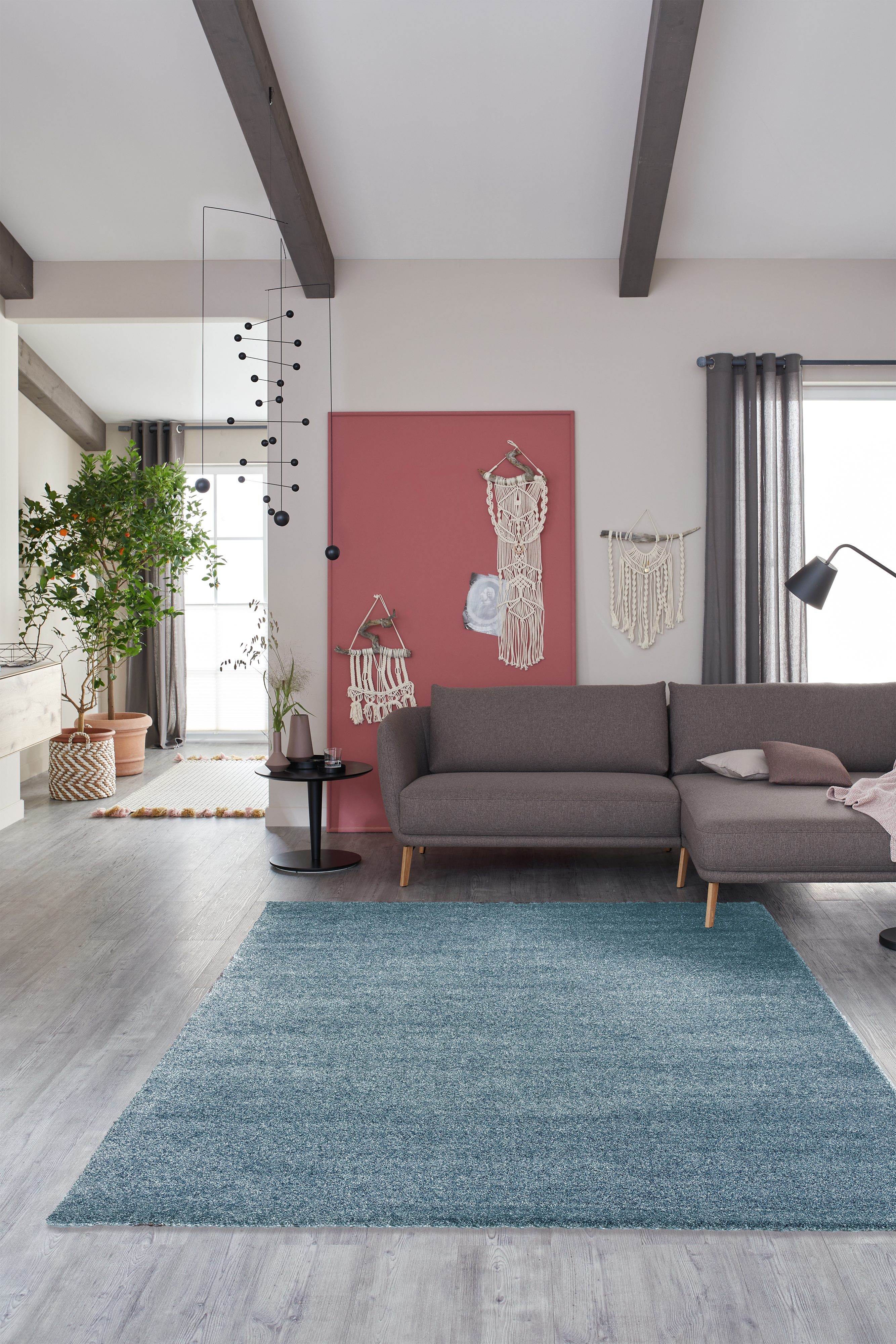 SCHÖNER WOHNEN-Kollektion Teppich Pure 190, rechteckig, Höhe: 21 mm, Wohnzimmer, Schlafzimmer, uni, leichter Glanz, robuster Kurzflor – Bild 2 von 5