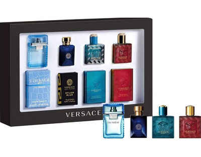 Versace Duft-Set Versace Duft-Set VERSACE Homme Miniaturen, Duftset 4 x 5 ml, Eros Flame Eau de Parfum, Man Eau Fraîche, Versace Eros