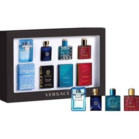 Versace Duft-Set Versace Duft-Set VERSACE Homme Miniaturen, Duftset 4 x 5 ml, Eros Flame Eau de Parfum, Man Eau Fraîche, Versace Eros