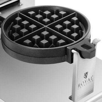 Royal Catering Waffeleisen Waffeleisen rund Waffelmaschine Waffelautomat Profi-Waffeleisen 1200 W, 1200 W