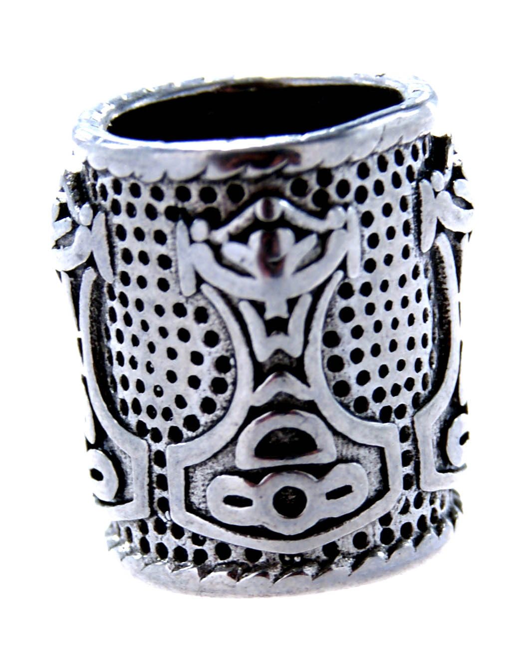 Kiss of Leather Diadem Bartperle Thorshammer Haarperle Odin Edelstahl Bartschmuck 8 mm