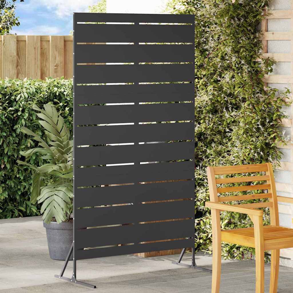 vidaXL Gartenzaun Sichtschutz Schwarz 100 x 50 x 180 cm Stahl, (1-St)