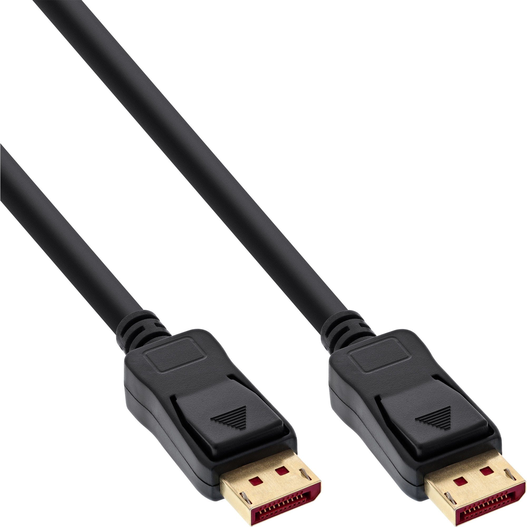 25er B-Pack InLine® DisplayPort 1.4 Kabel, 8K4K, schwarz/gold, 2m Computer-Kabel