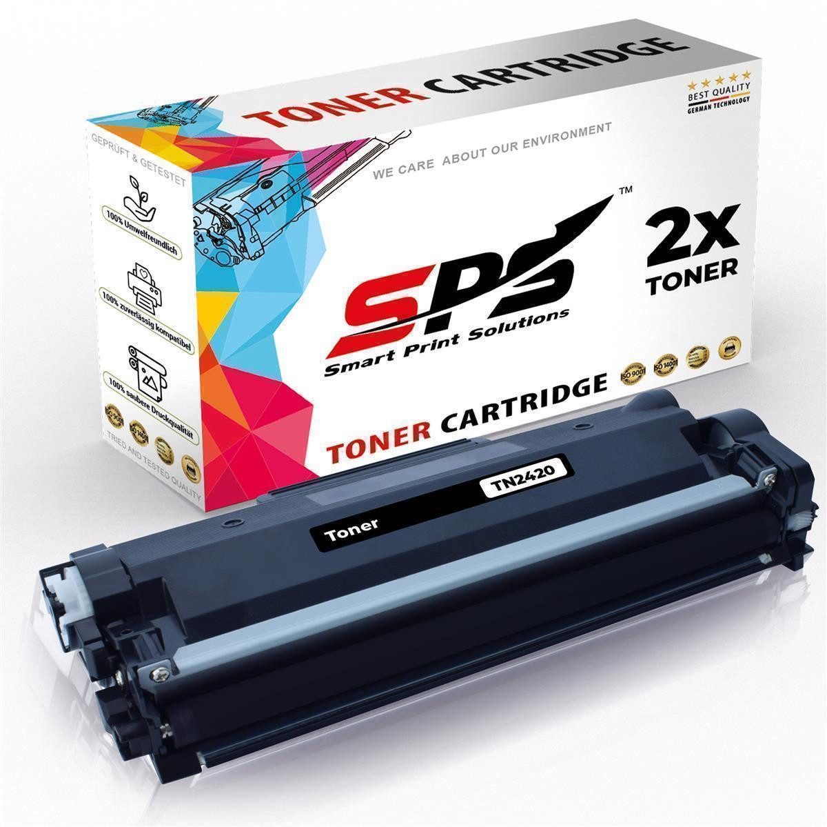 SPS Tonerkartusche 2x Toner TN-2420 Schwarz Kompatibel für Brother DCP-L2510 Drucker, (2er Pack)