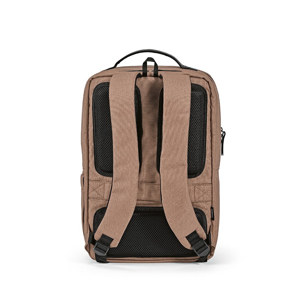 CABBEL Rucksack Rucksack 20L Laptop 17 Zoll wasserdicht Trolley nachhaltig rPET leicht (Rucksack, 1-tlg., Einzelartikel), Kamel, rPET-Gewebe, 68% Recyclinganteil, ergonomisch, gepolsterte