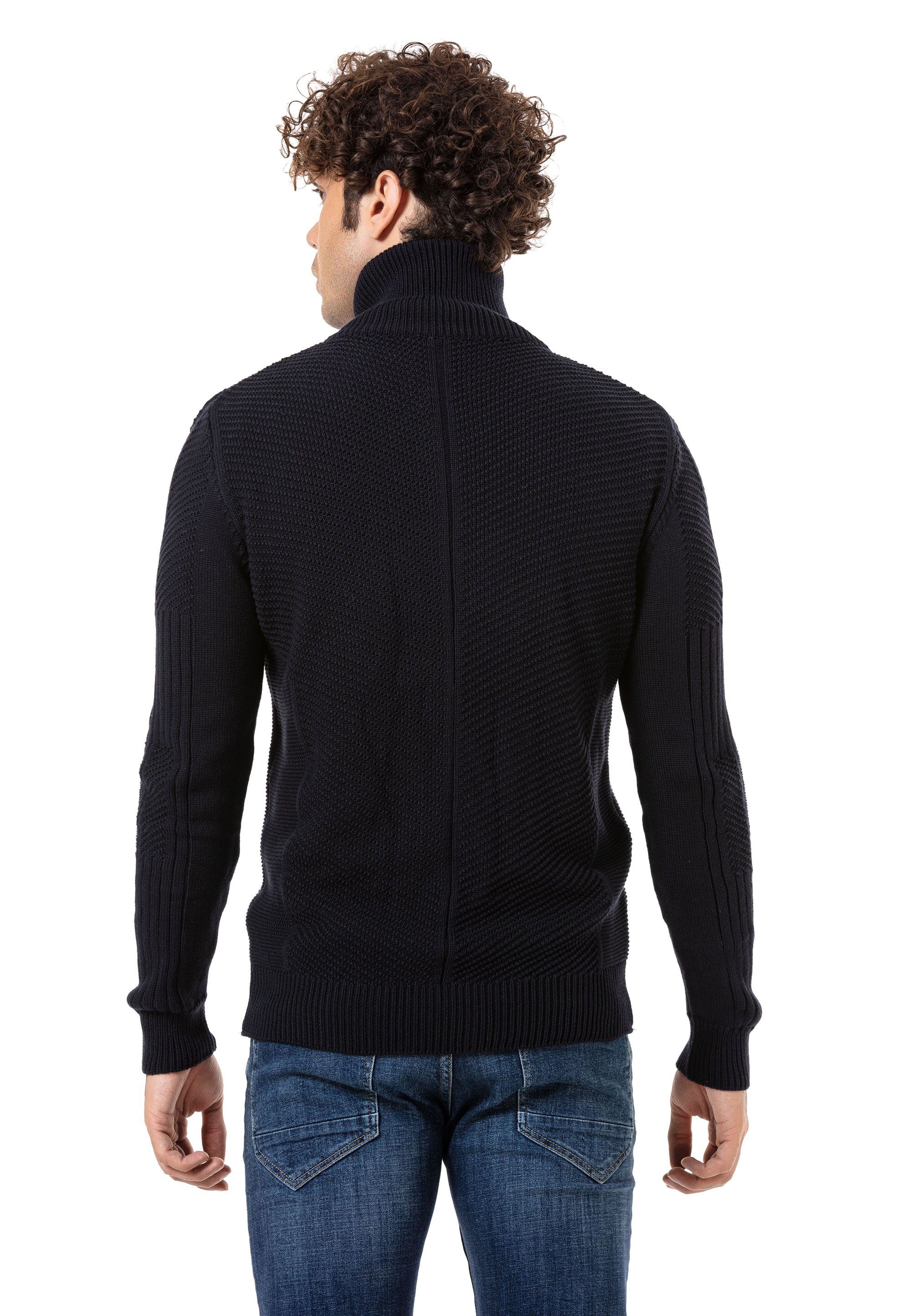 RedBridge Strickjacke Grays mit aufwendigen Strickmuster