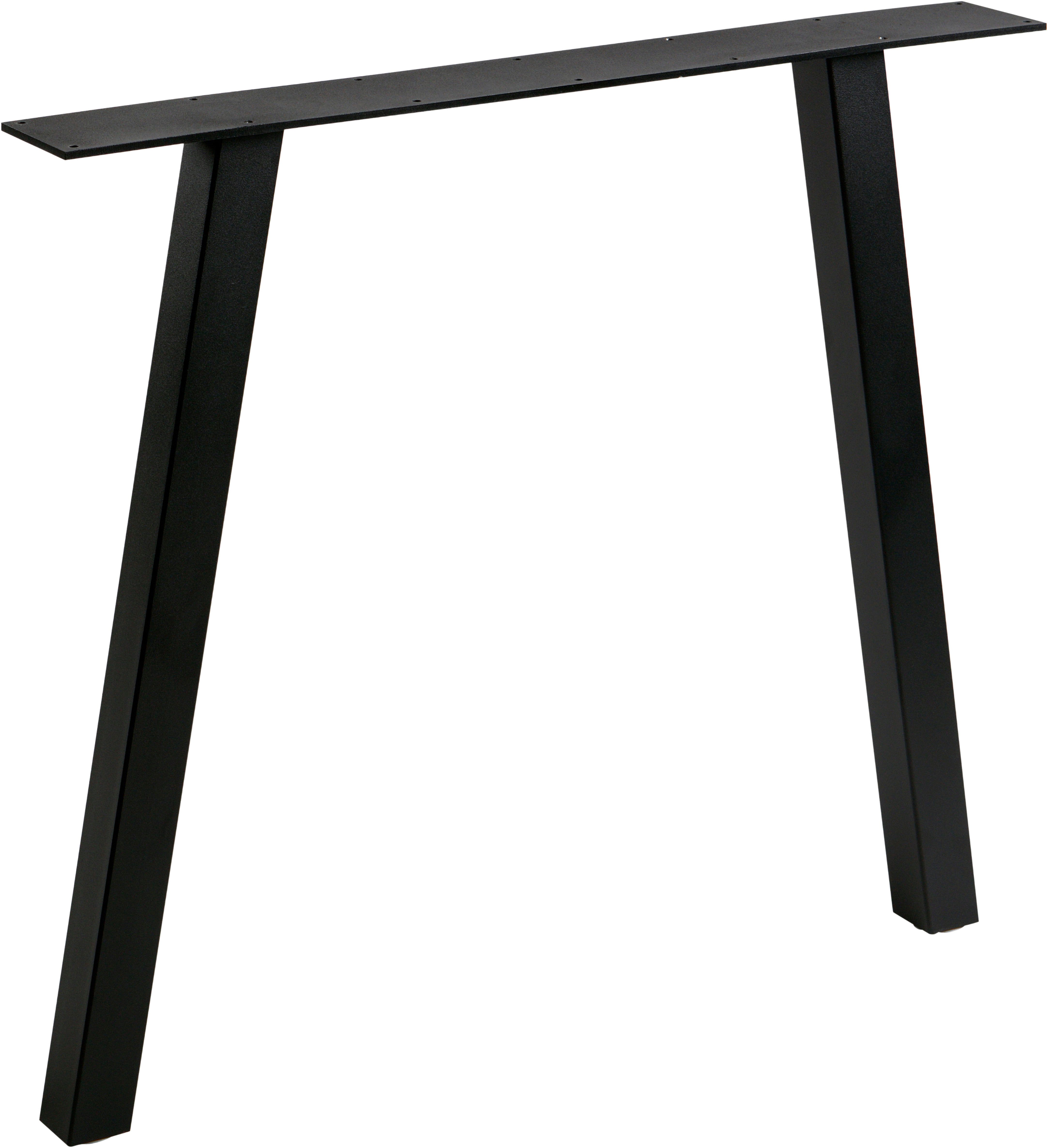 WOOOD Tischbein Tablo A-Form Metall mit Pulverbeschichtung B 79 x T 10 x H 72 cm, Gestell 5x5 cm, Tragkraft 50 kg, einfach zu montieren