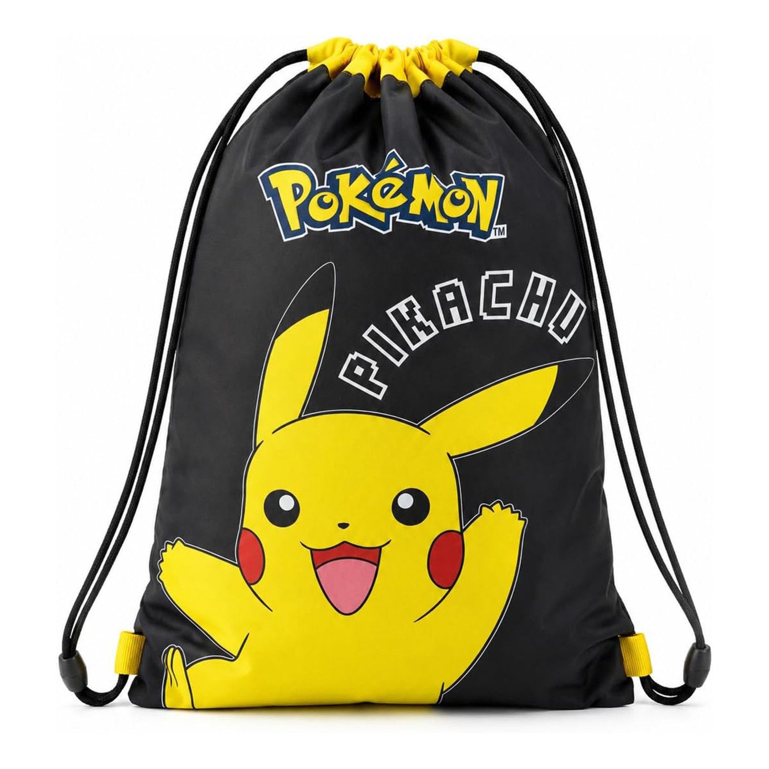 POKÉMON Turnbeutel Pikachu Turnbeutel Kinder mit Tunnelzug und Namensfeld