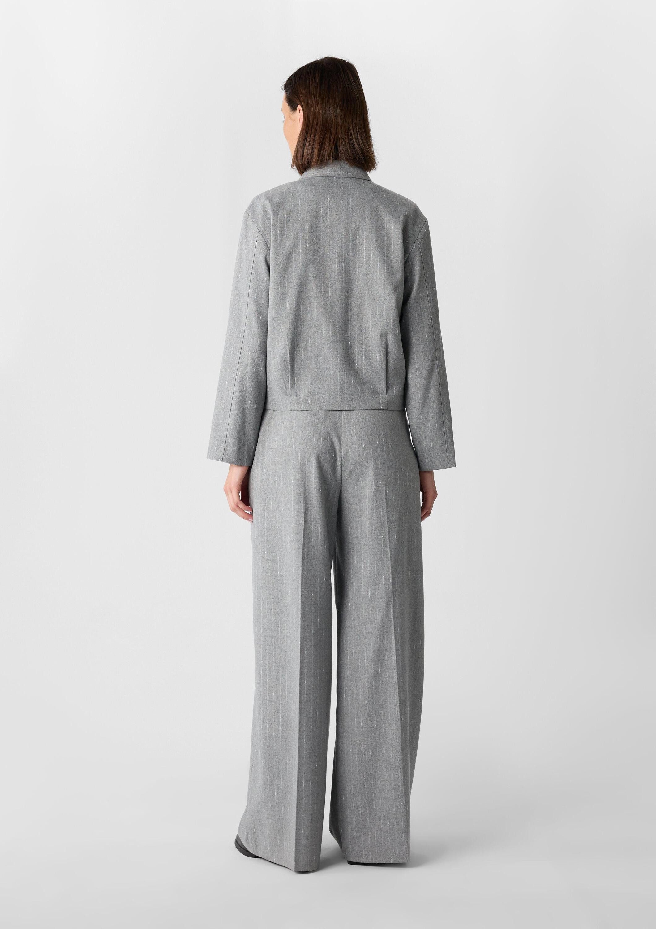 comma Funktionsjacke Indoor-Jacke Blousonjacke mit Nadelstreifen