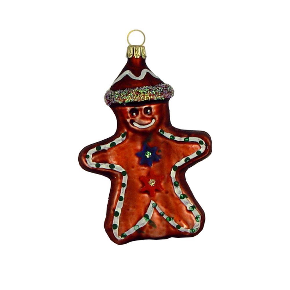 Lauschaer Glasschmuck Lebkuchenmann Glas Christbaumschmuck Lauscha cm 10 Haberland