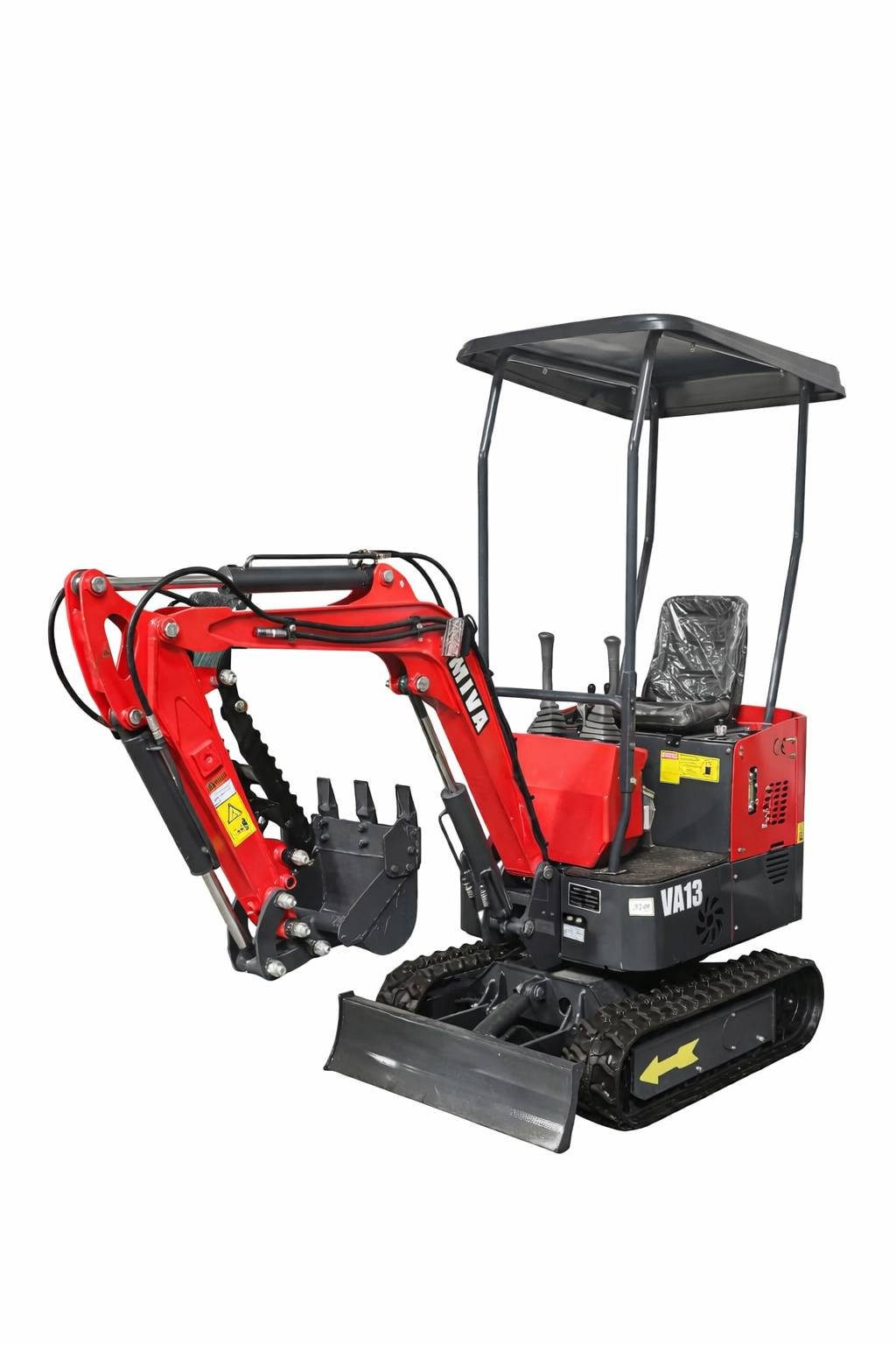 Teico Minibagger MIVA VA13 – kompakter 1 Tonnen Minibagger mit 13,5 PS Benzinmotor