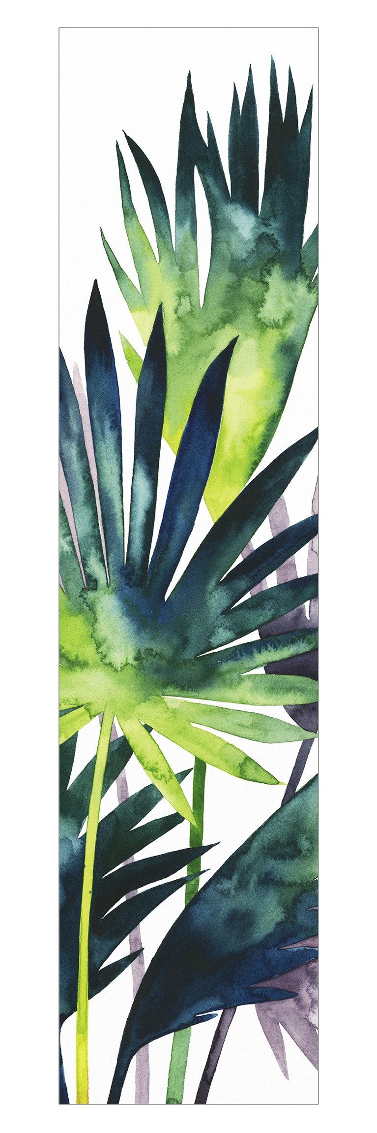 Schiebegardine Flächenvorhang blickdicht Blattwerk Fächerpalme