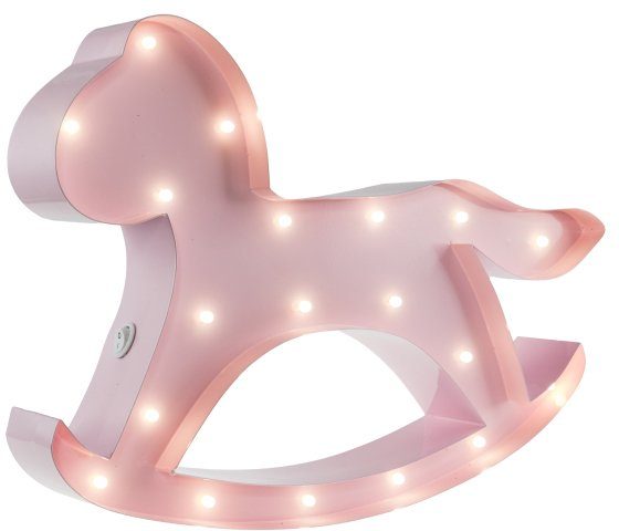 MARQUEE LIGHTS LED Dekolicht Hobbyhorse, LED fest integriert, Warmweiß,  Wand-Tischlampe Hobbyhorse 19 festverbauten LEDs - 31x22 cm,  Batteriebetrieben