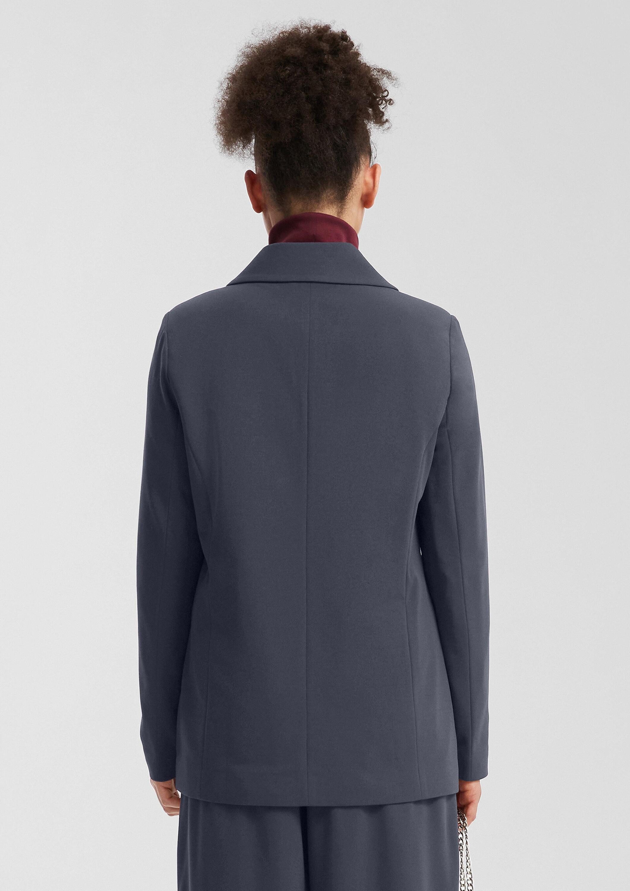 QS Jackenblazer Indoor-Blazer Blazer mit Reverskragen aus Interlockjersey – Bild 2 von 5