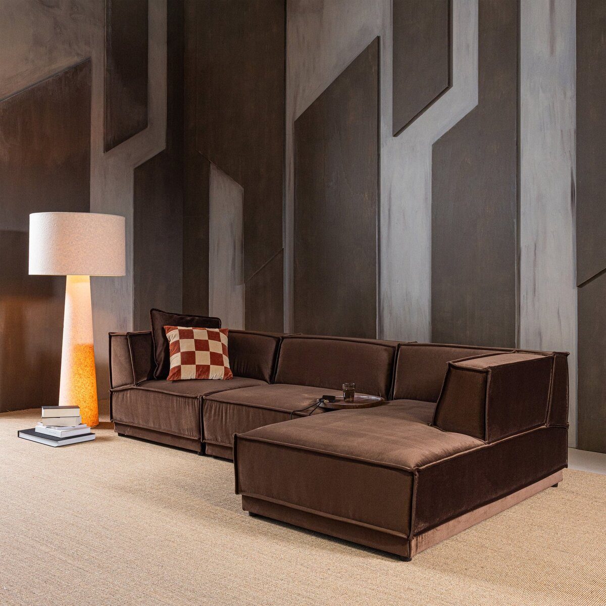 WOOOD Ecksofa, Geräumige Sitzfläche, bequem und weich gepolstert