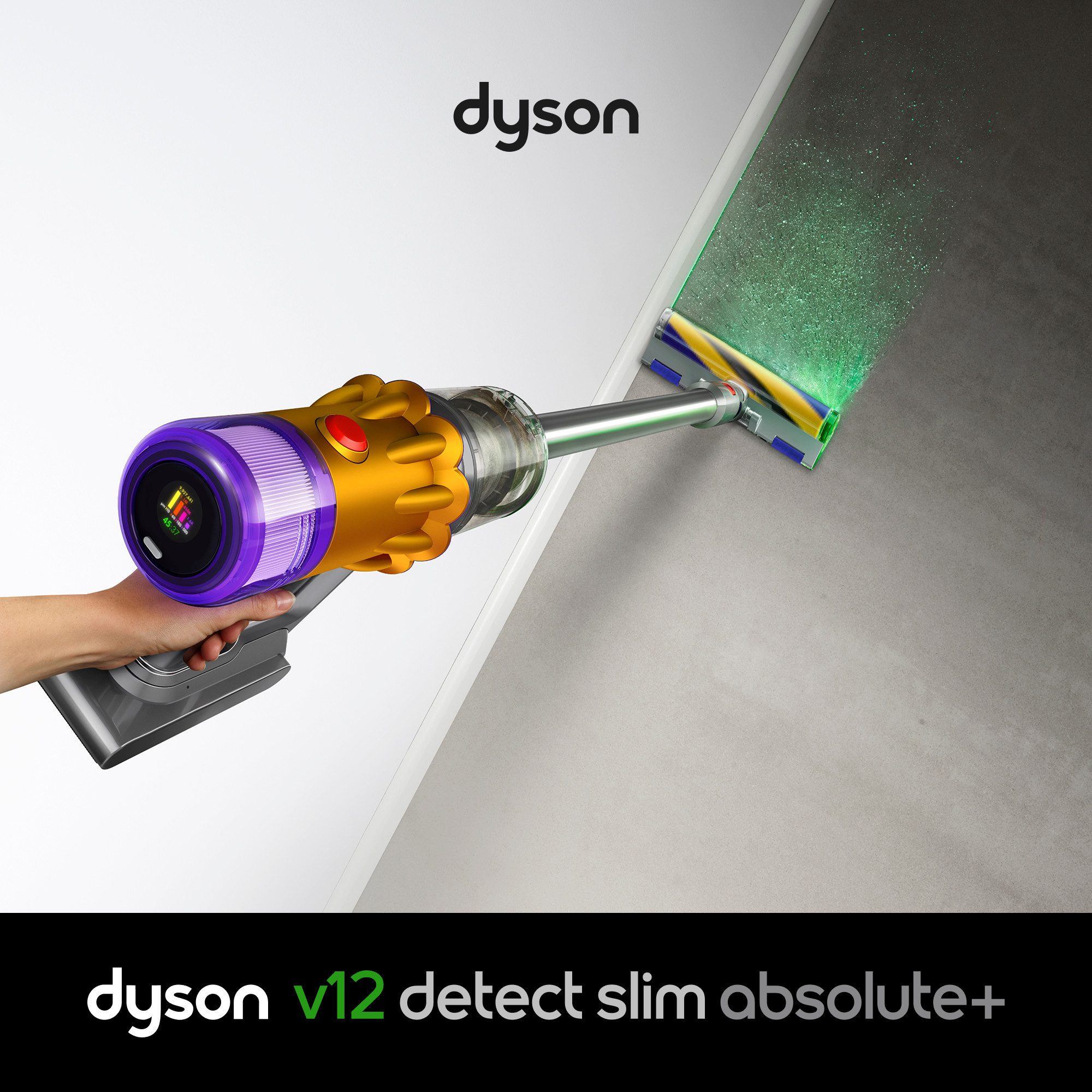 DYSON Akku-Hand-und Stielstaubsauger V12™ Detect Slim Absolute, 545 W, beutellos