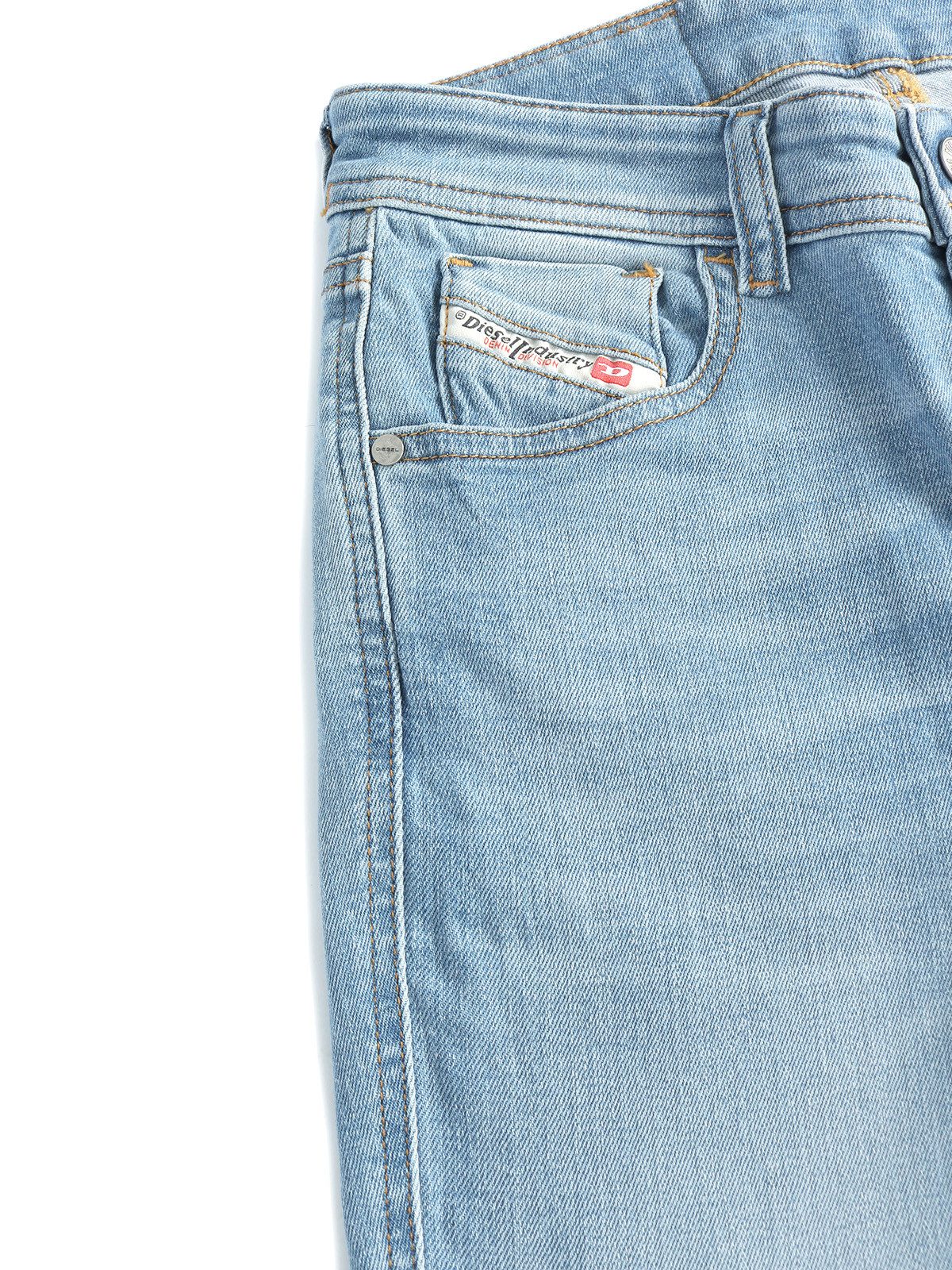 Diesel Skinny-fit-Jeans 2017 D-Slandy R096L Superstretch mit regulärem Bund, hellblau