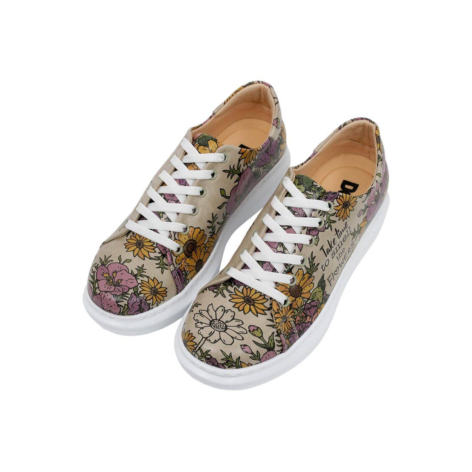 DOGO Myra Low-Top Sneaker Smell The Flowers Damen Sneaker, Myra Plateausneaker Handgefertigt