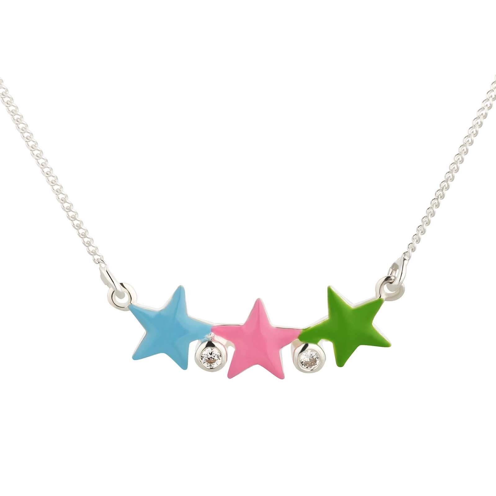 Kettenanhänger Kette mit Anhänger Stern 925 Silber Kinder Mädchen