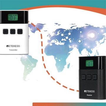 Retekess Funkgerät TT122 Drahtloses Reiseführungssystem,36 Kanäle,mit16-fach Ladestation, Audioführungssystem,für Fabrik, Tourismus, Konferenz, Museum, Kirche
