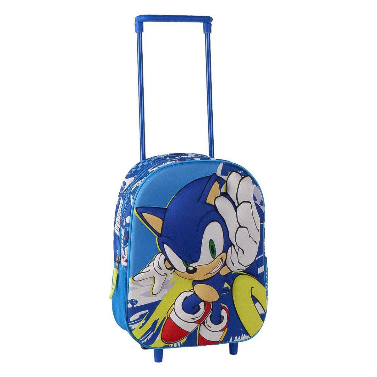 Sonic The Hedgehog Rucksack - Kinder Trolley 3D Rollrucksack Tasche für Jungen Mädchen (1-tlg)