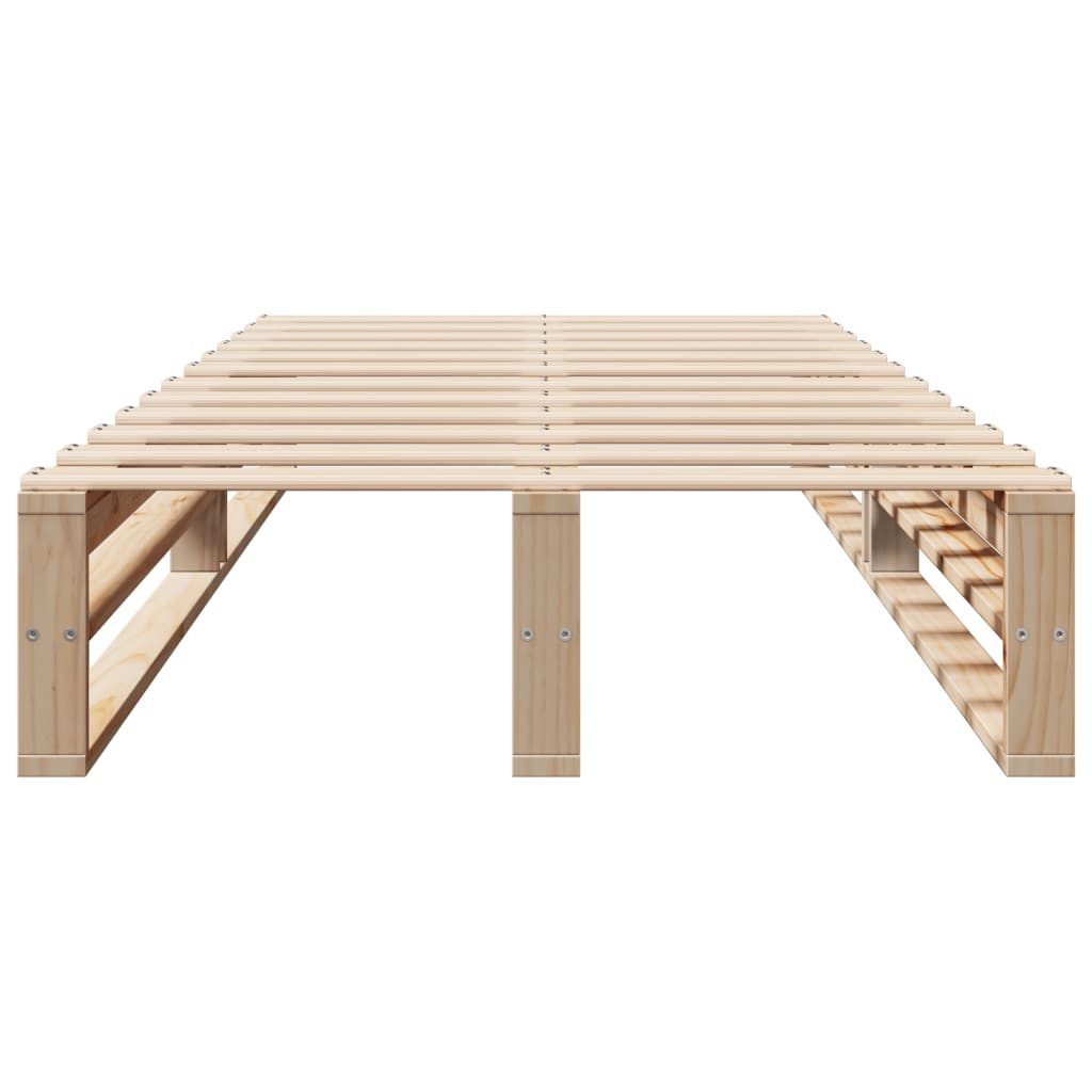 vidaXL Bett Massivholzbett ohne Matratze 90x190 cm Kiefernholz