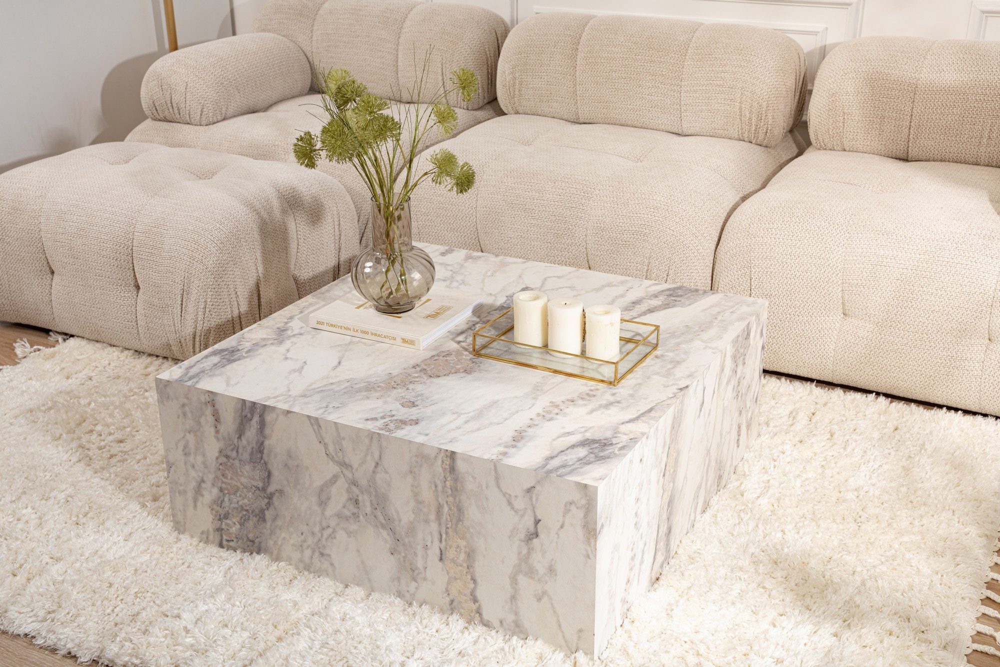 Skye Decor Couchtisch Adler-ARD1106 (1 Couchtisch), Couchtisch 90x90 cm, 100% MDF – Bild 3 von 5
