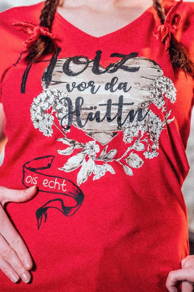 Hangowear Trachtenshirt Trachtenshirt Damen - XIRA - rot günstig online kaufen