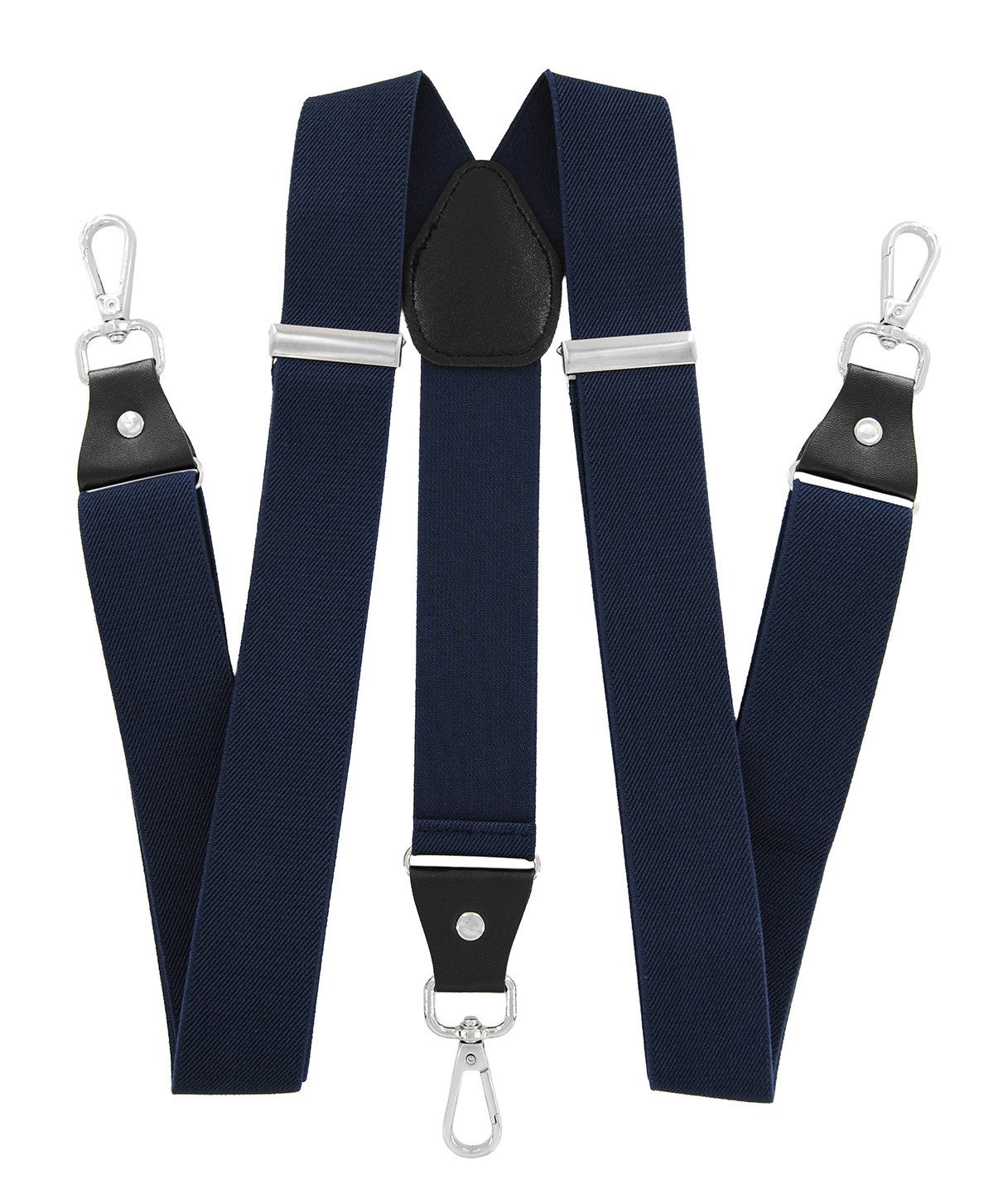 axy Hosenträger Herren Y-Form 3,5 cm breit, elastisch, mit 3 robusten Karabinern verstellbar 120cm Lang für Anzug Jeans Chinos Rockabilly Suspenders