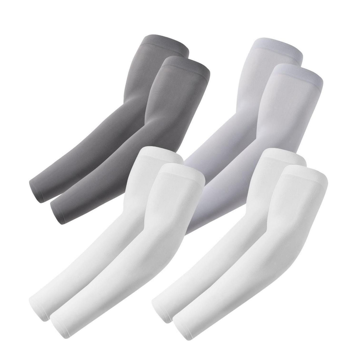 LuxusKollektion Armstulpen Armstulpen 3er-Set Weiß/Dunkelgrau/Hellgrau (1-St)