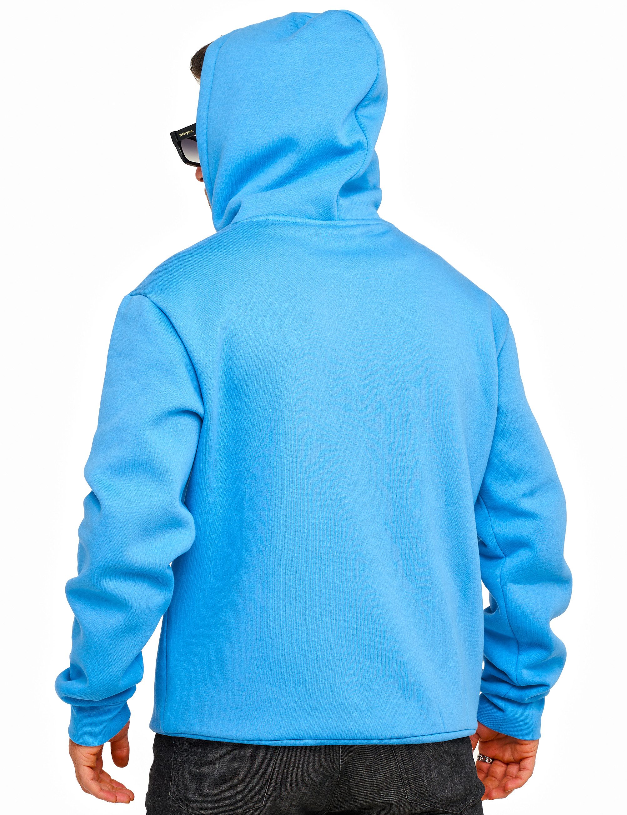 DAILY COTTON Hoodie im Oversize Schnitt Unifarben - Kapuzenpullover Loose-Fit Herren Basic Kapuzen-Sweatshirt Oversized Raglan Sweater