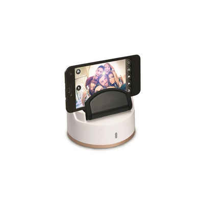 Terratec Roobinho Selfiestick (Selfie - "Helfer", Roboter Standfuß / Halterung für Smartphone, Gesichtserkennung, automatische Ausrichtung, dreht automatisch, Smartphone Kamera Auslöser, Bluetooth Fernbedienung, Zoomen, Drehen, Chaten, Videokonferenz, 183005)