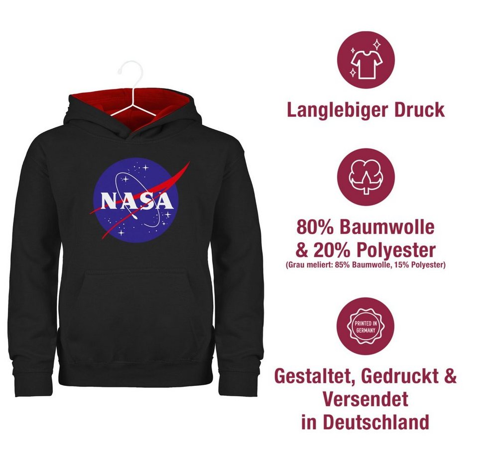 Shirtracer Hoodie Nasa Meatball Logo Kinderkleidung und Co, Der Pullover  mit doppellagiger Kapuze ist ein super Geschenk