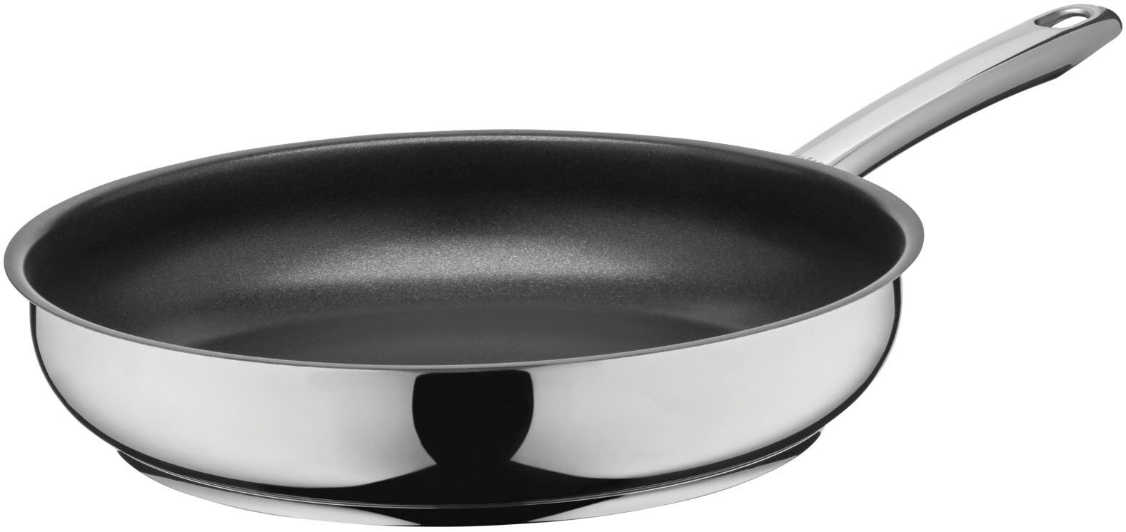 Silit Bratpfanne Calabria Induktion, Cromargan® Edelstahl Rostfrei 18/10 (1-tlg), Silitan Antihaftversiegelung, polierter Edelstahl, induktionsgeeignet