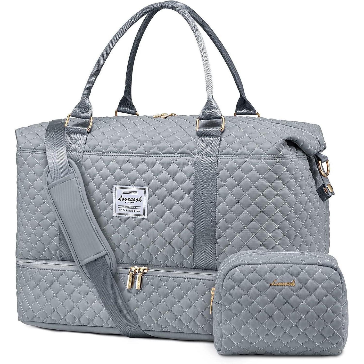 Reisetasche Handgepäck Reisetasche Damen Groß mit Schuhfach und Kulturbeutel
