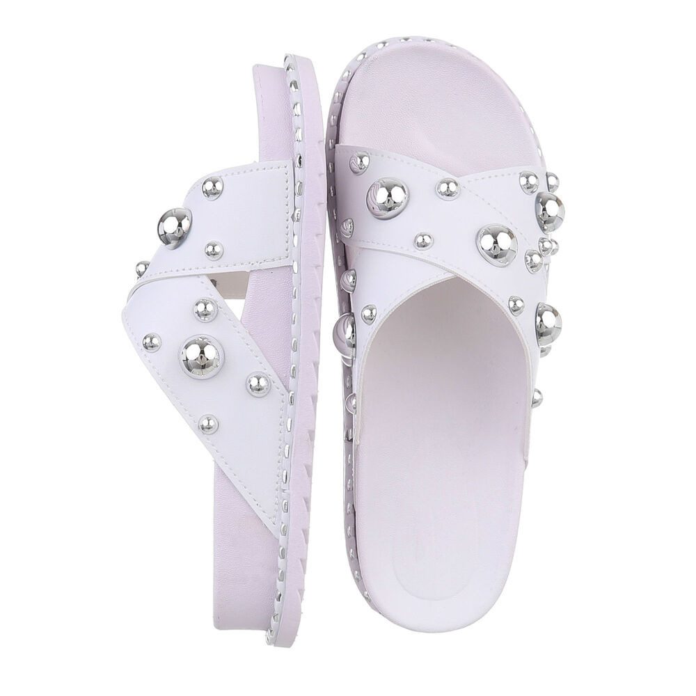 Ital-Design Damen Mules Freizeit Plateausandaletten (86527120) Keilabsatz/W günstig online kaufen