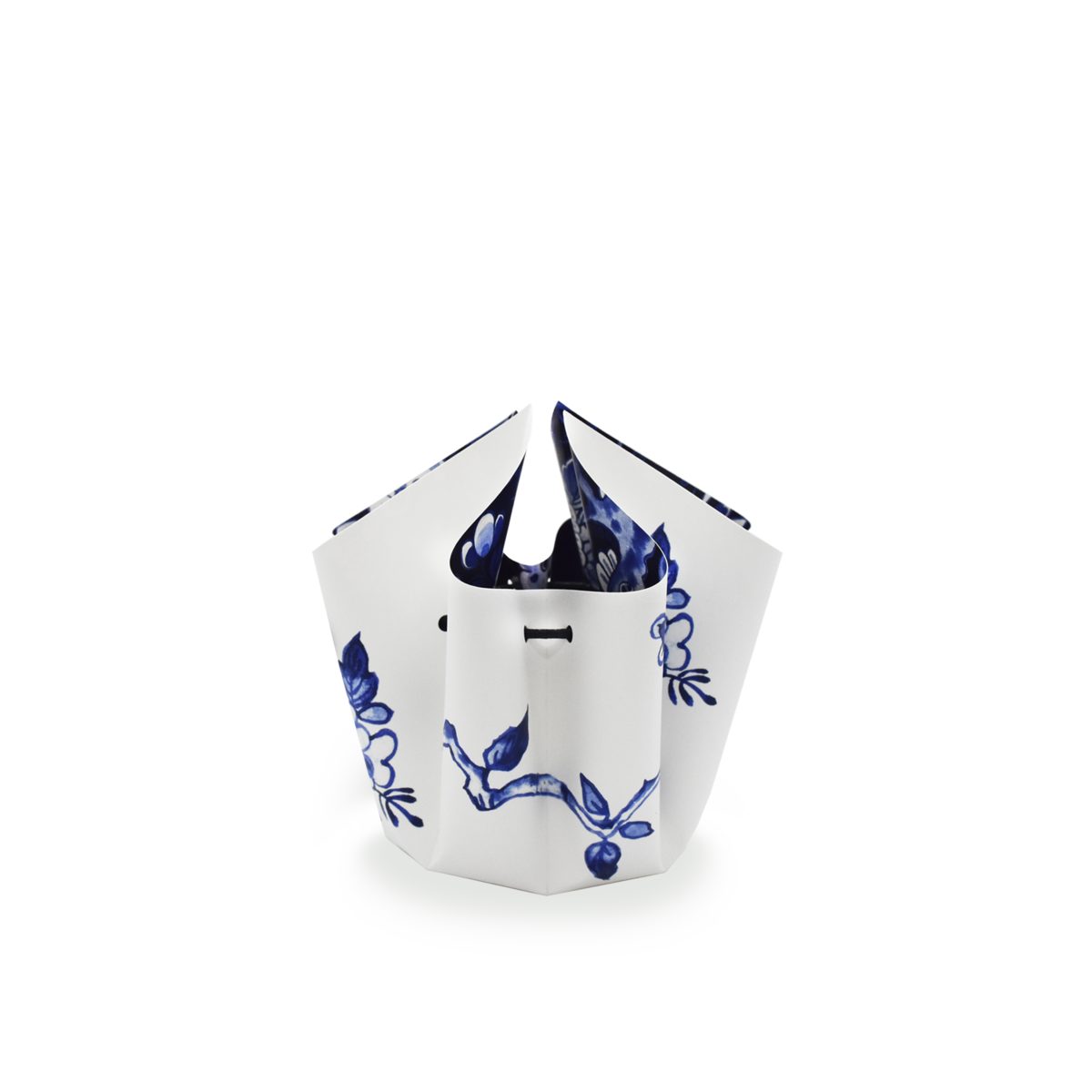 Lieblingsversand Dekovase Bogenvase Faltvase Klappvase SMALL DELFT BLUE Designervase 15 cm