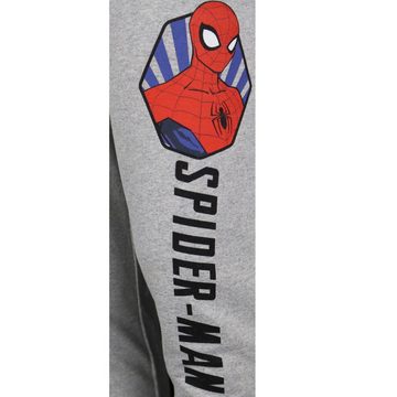 MARVEL Jogginghose Spiderman Jungen Kinder Hose Gr. 104 bis 134, Blau oder Grau